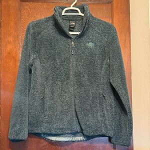 The North Face women’s forest green fleece jacket, size large